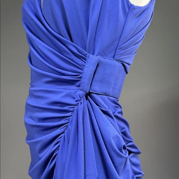 antonio melani blue dress Antonio Melani White Blue Shell Print Puff Tie Sleeve Dress- Size 16 (   The Saved Collection